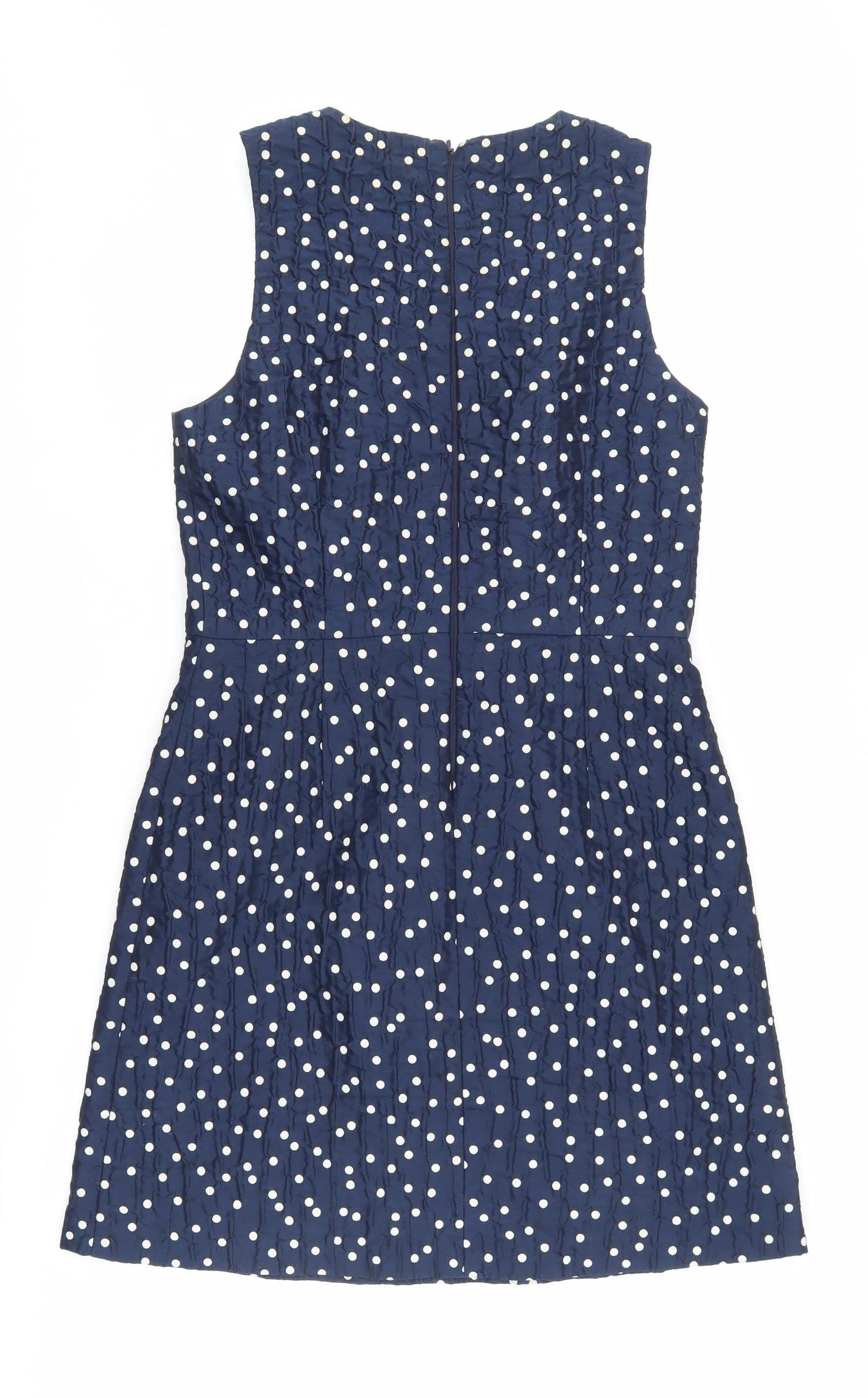 Warehouse Women's Polka Dot A-Line Dress Blue Size 12