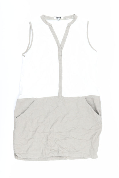 Next Women's Ivory Beige Shift Dress UK 14
