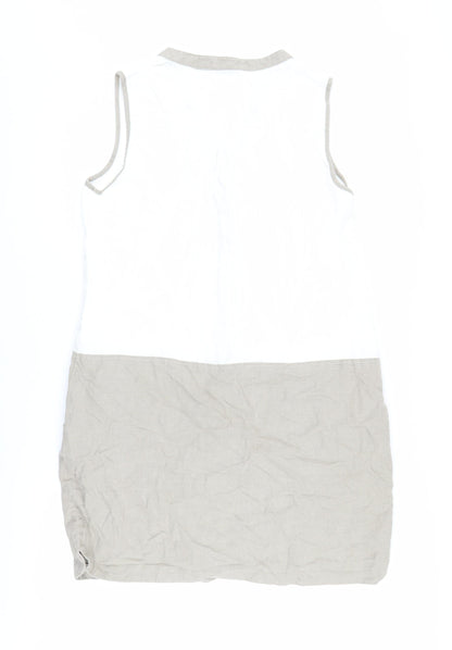 Next Women's Ivory Beige Shift Dress UK 14