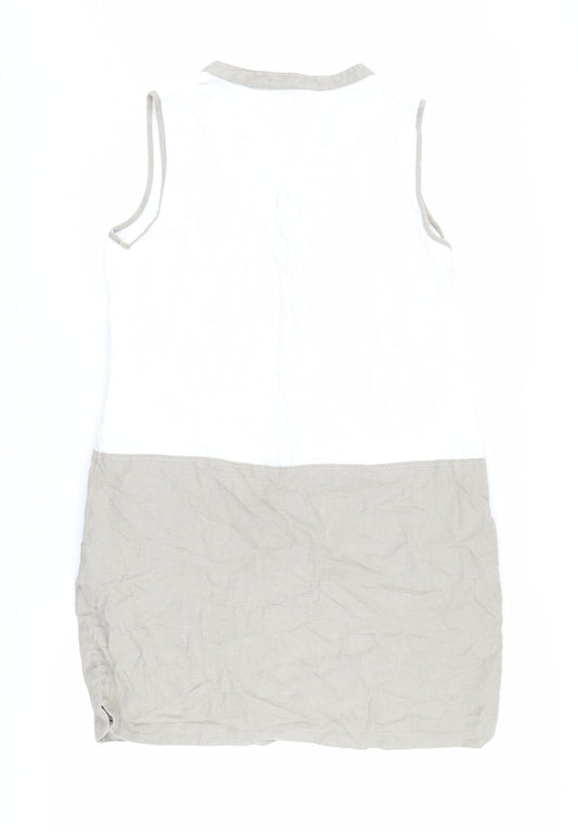 Next Women's Ivory Beige Shift Dress UK 14