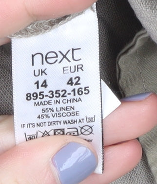 Next Women's Ivory Beige Shift Dress UK 14