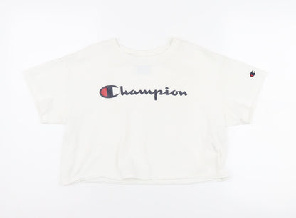 Champion Unisex White XS Basic T-Shirt Sports Logo