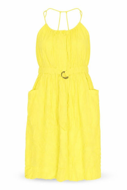 Finery Women's Yellow Slip Dress, Size 10, Casual Spring