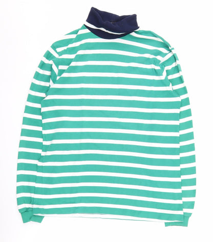 Mens UK Size M Lands' End Green Pullover Sweatshirt