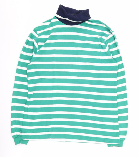 Mens UK Size M Lands' End Green Pullover Sweatshirt
