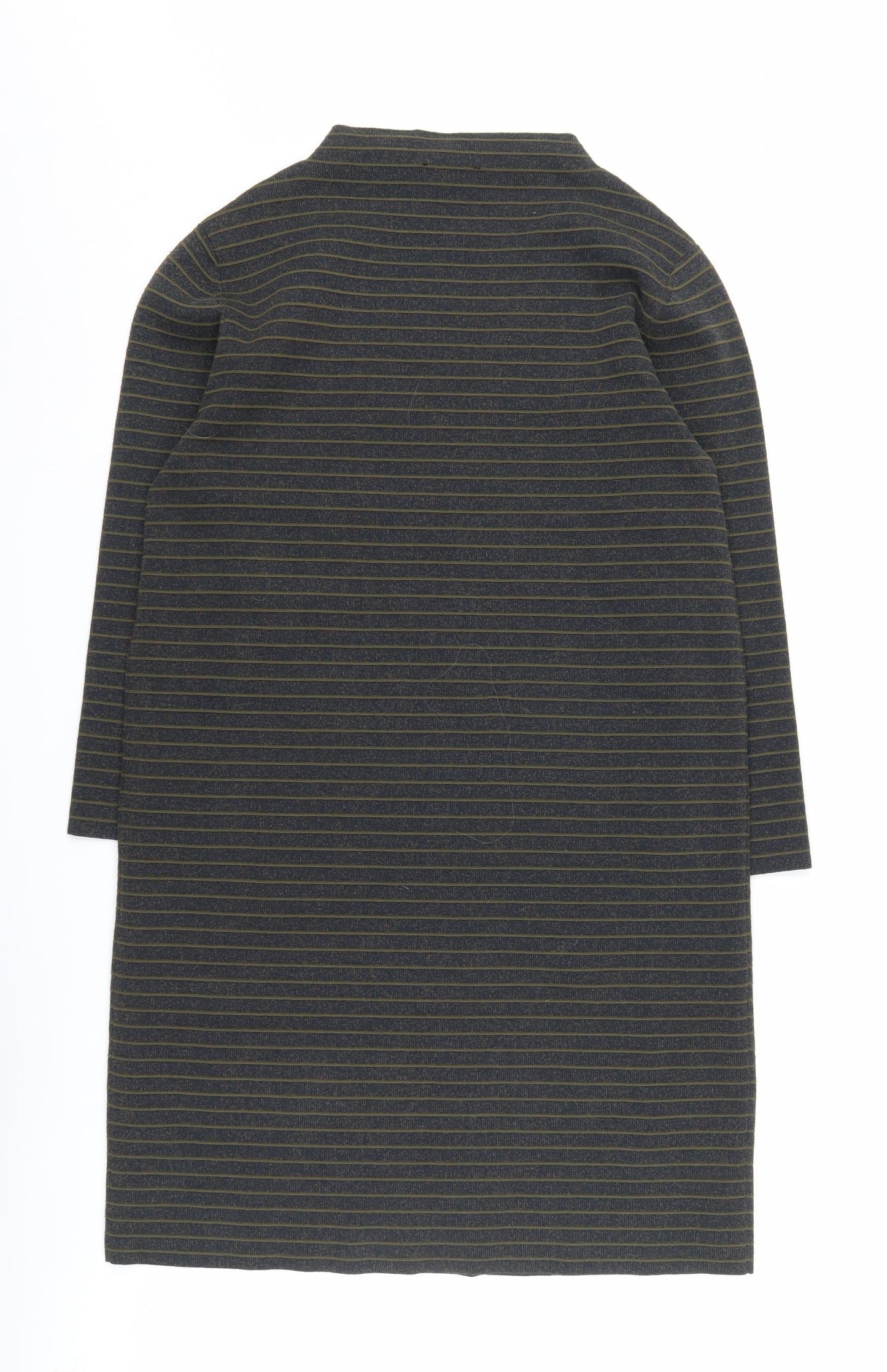 Great Plains Women's Black Striped Long Sleeve Dress M