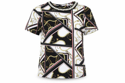 Womens UK Size 12 River Island Multicoloured Basic T-Shirt