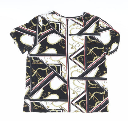 Womens UK Size 12 River Island Multicoloured Basic T-Shirt