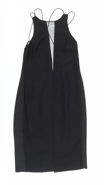 Next Women's Black Bodycon Midi Dress Size 8