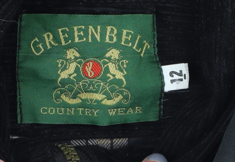 Greenbelt Women's Black Jacket Size 12 Mid-Length
