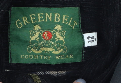 Greenbelt Women's Black Jacket Size 12 Mid-Length