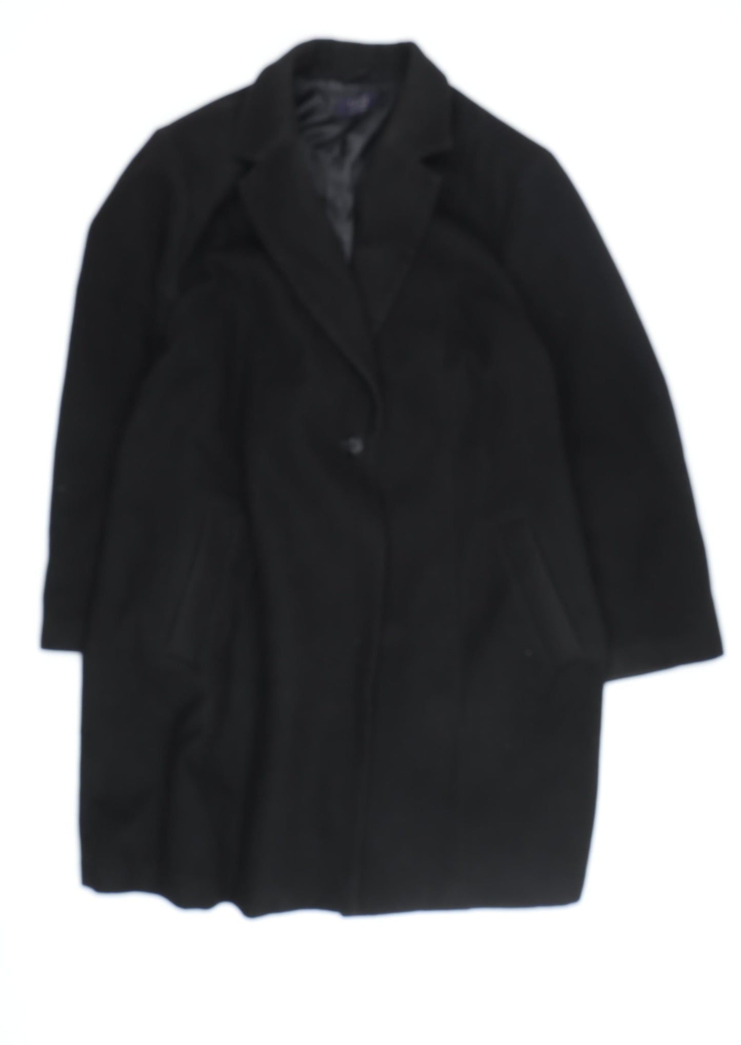 Womens UK Size 32 Marks and Spencer Black Overcoat