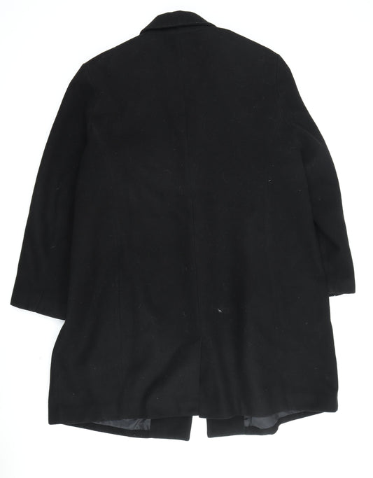 Womens UK Size 32 Marks and Spencer Black Overcoat