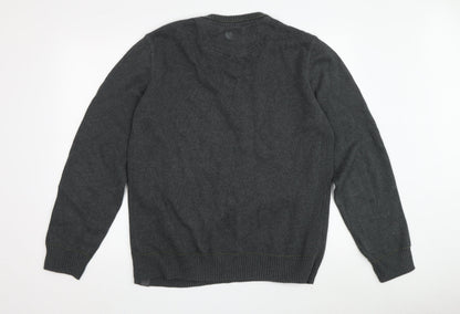 Fat Face Men's Grey Wool Pullover Jumper M