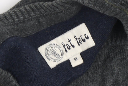 Fat Face Men's Grey Wool Pullover Jumper M