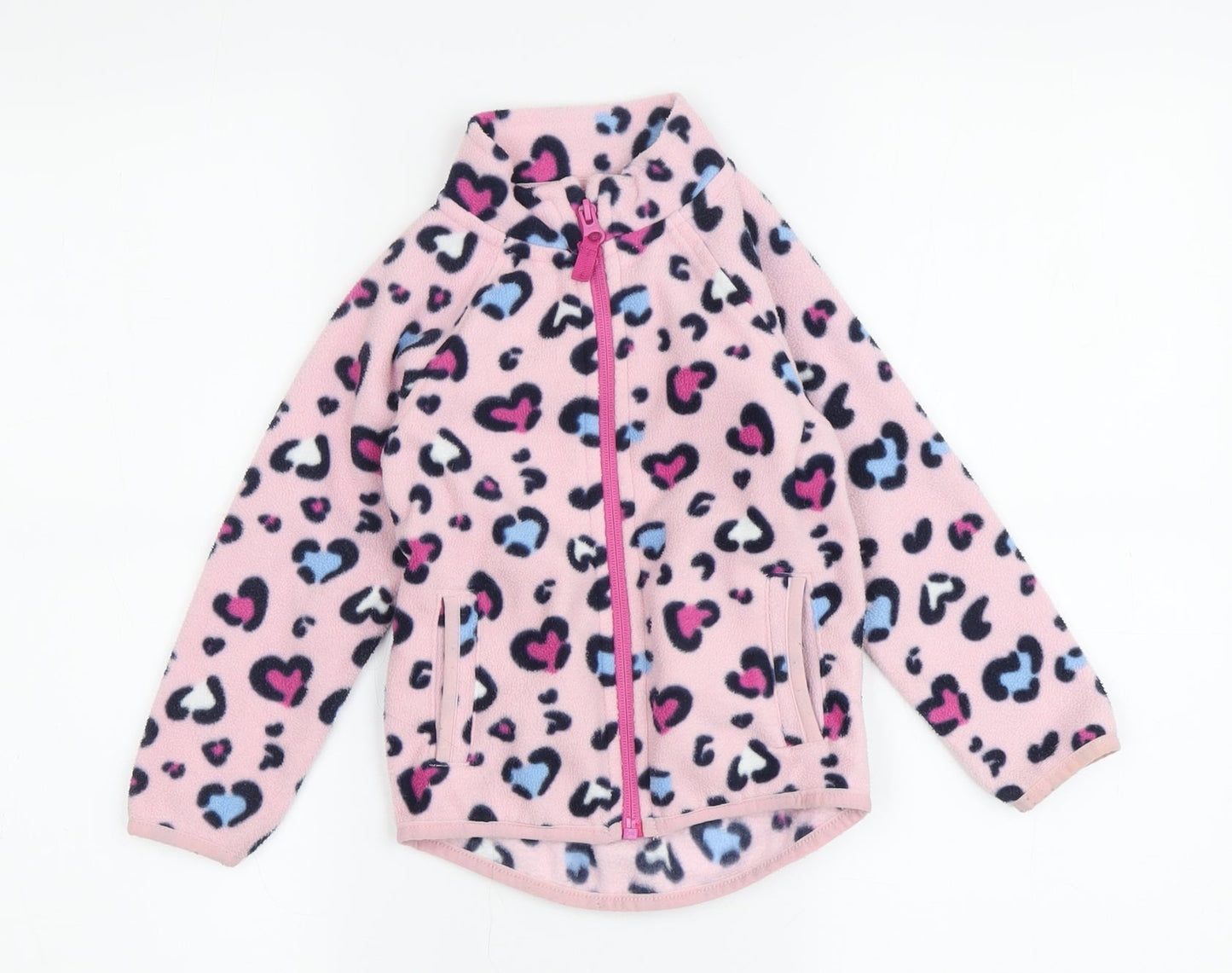 St Bernard Girls Pink Animal Print Fleece Jacket - Size 2-3 Years