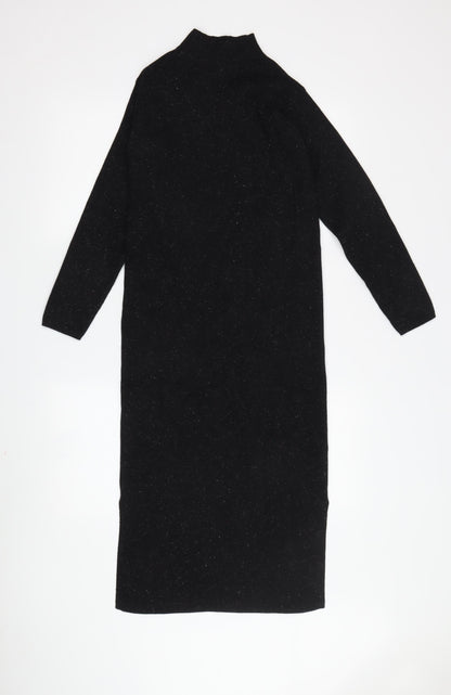 Marks and Spencer Women's Black Midi Sheath Dress Size S