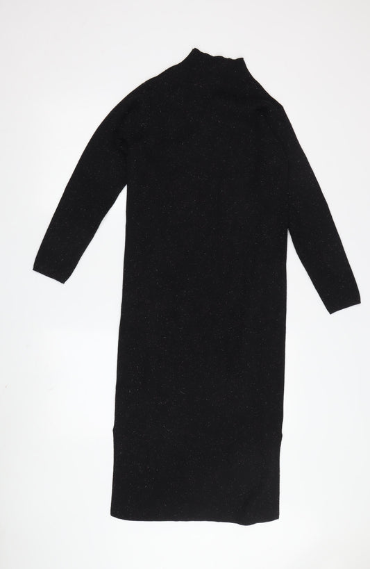 Marks and Spencer Women's Black Midi Sheath Dress Size S