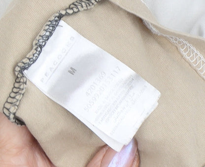 Peacocks Men's Colourblock T-Shirt - M, Beige/Black/White