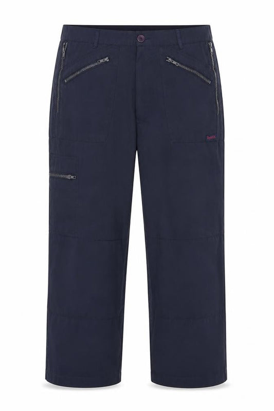Front view of Past Times Cargo Trousers unisex 36 in blue