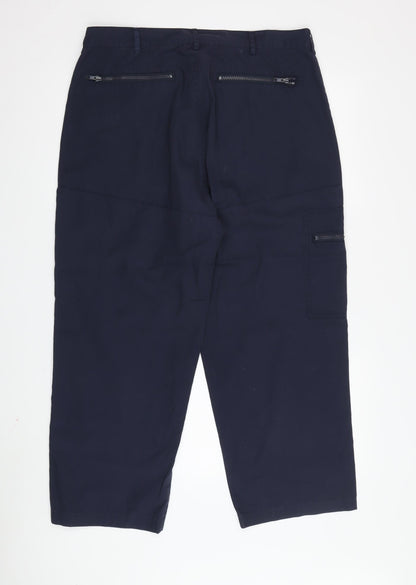 Past Times Cargo Trousers Unisex 36 in Blue