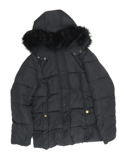Womens UK Size 14 Very Black Puffer Jacket