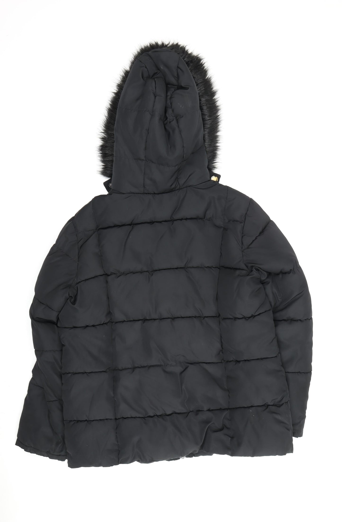 Womens UK Size 14 Very Black Puffer Jacket