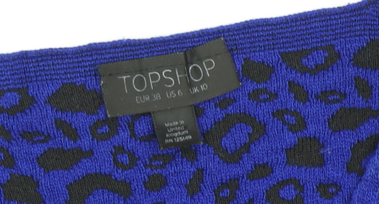 Womens UK Size 10 Topshop Blue Pullover Jumper