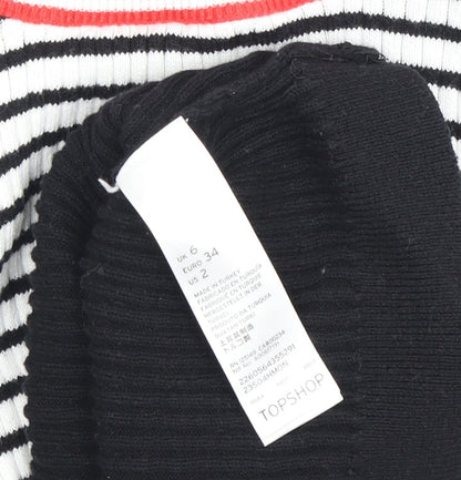 Womens UK Size 6 Topshop Black Pullover Jumper