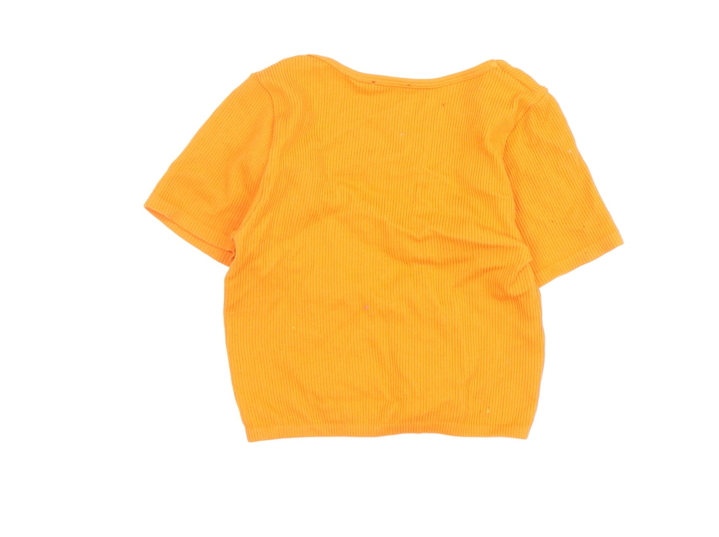 Womens UK Size M Zara Orange Cropped T-Shirt