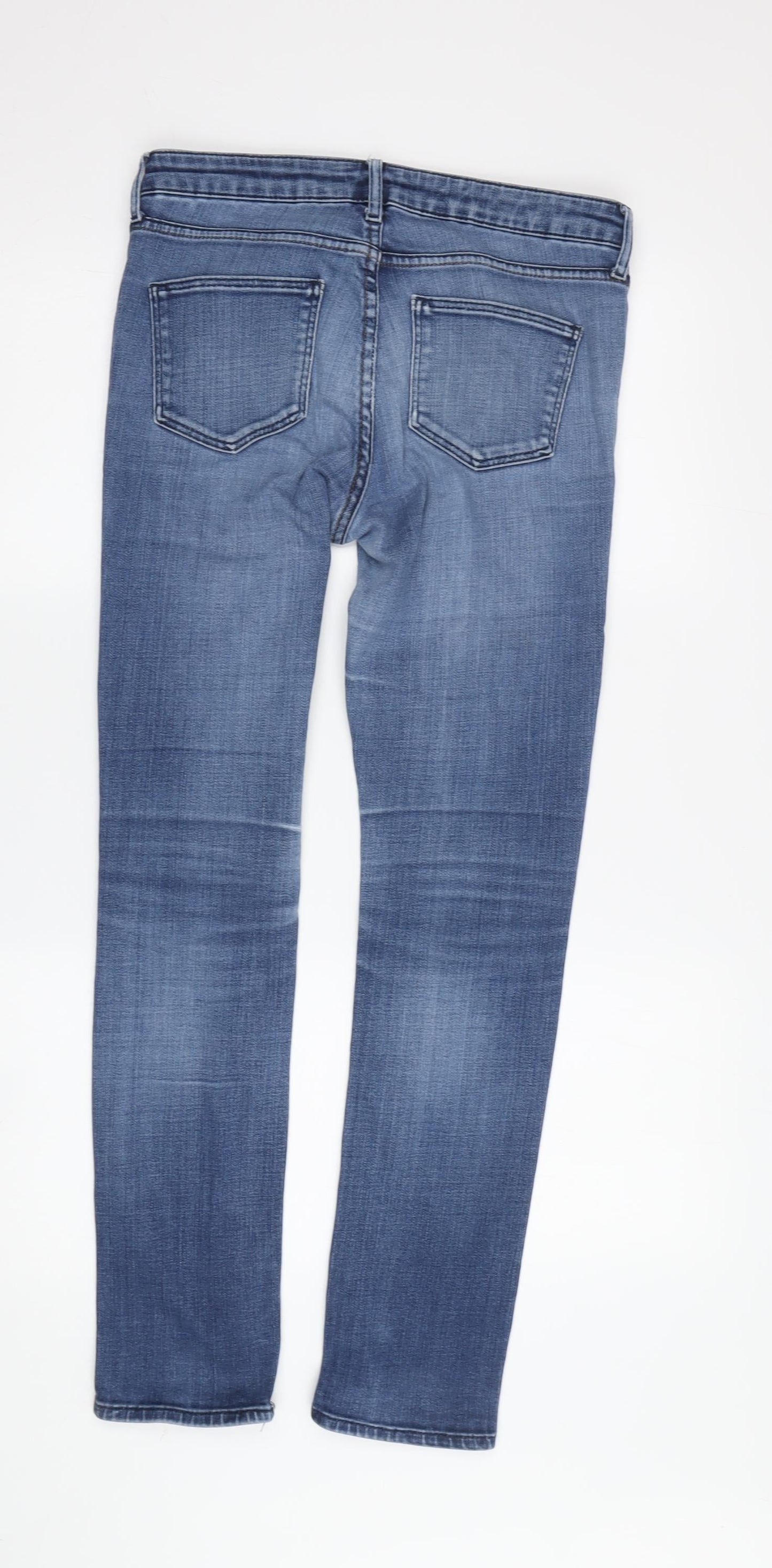 Topshop Women's Blue Skinny Jeans, Size M, Stretch Denim