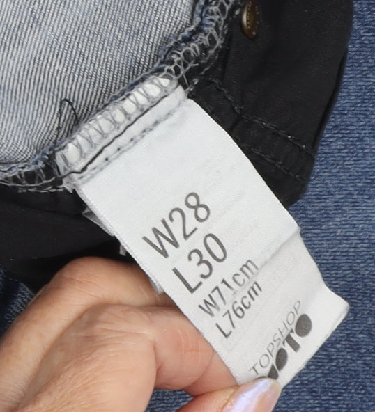 Topshop Women's Blue Skinny Jeans, Size M, Stretch Denim