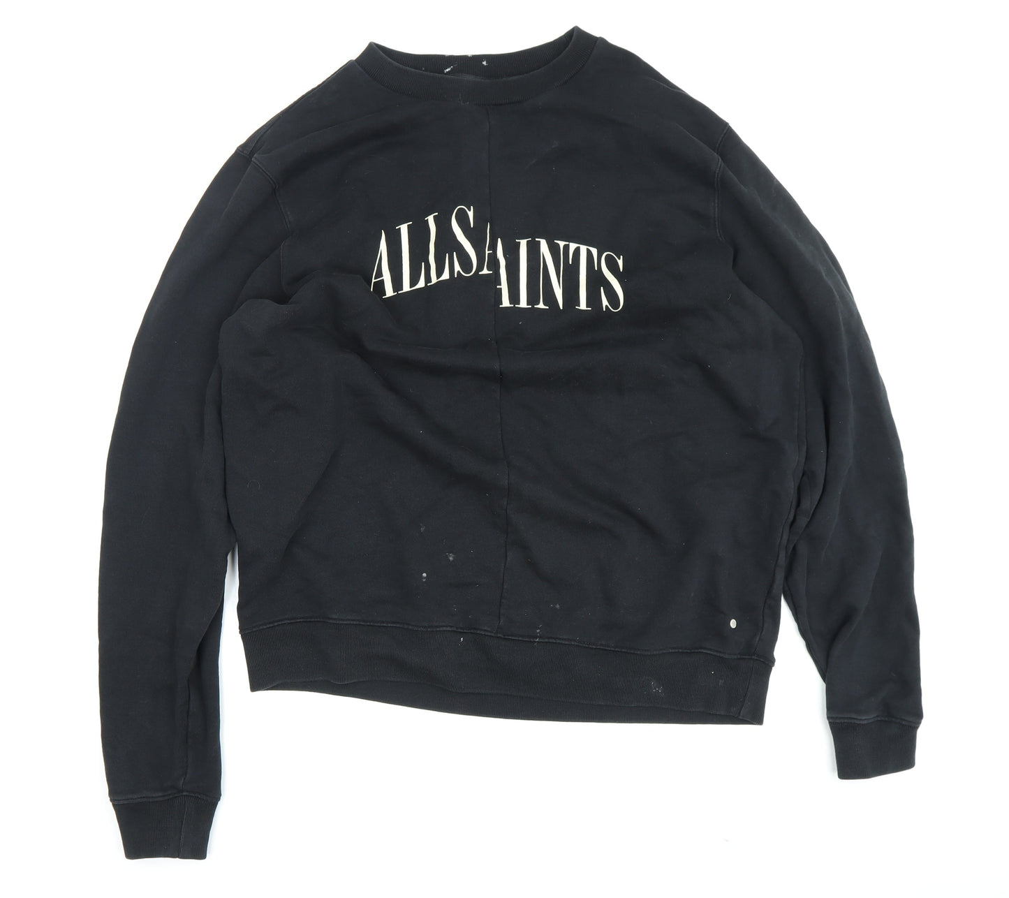 Mens UK Size M AllSaints Black Pullover Sweatshirt