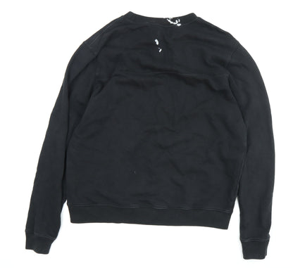 Mens UK Size M AllSaints Black Pullover Sweatshirt