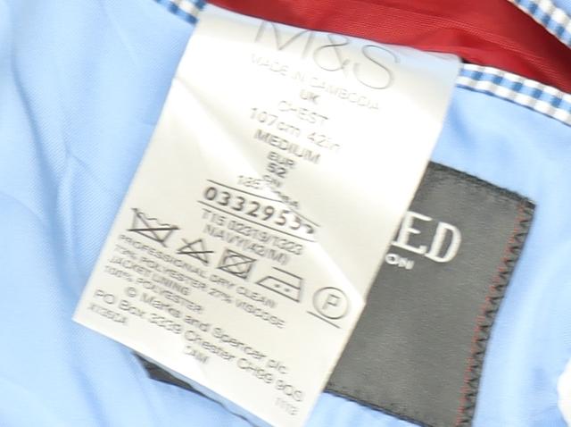 Mens UK Size 42 Marks and Spencer Regular Blue Suit Jacket