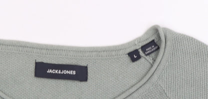 Jack & Jones Men's Green Pullover Jumper L