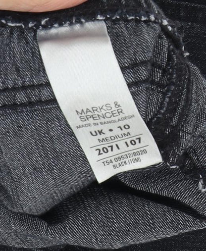 Womens UK Size 10 Marks and Spencer Regular Fit Jegging Black Trousers