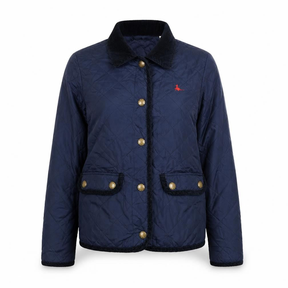 Womens UK Size 8 Jack Wills Blue Quilted Coat