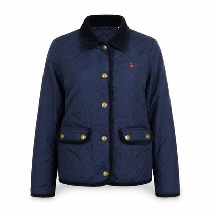 Womens UK Size 8 Jack Wills Blue Quilted Coat
