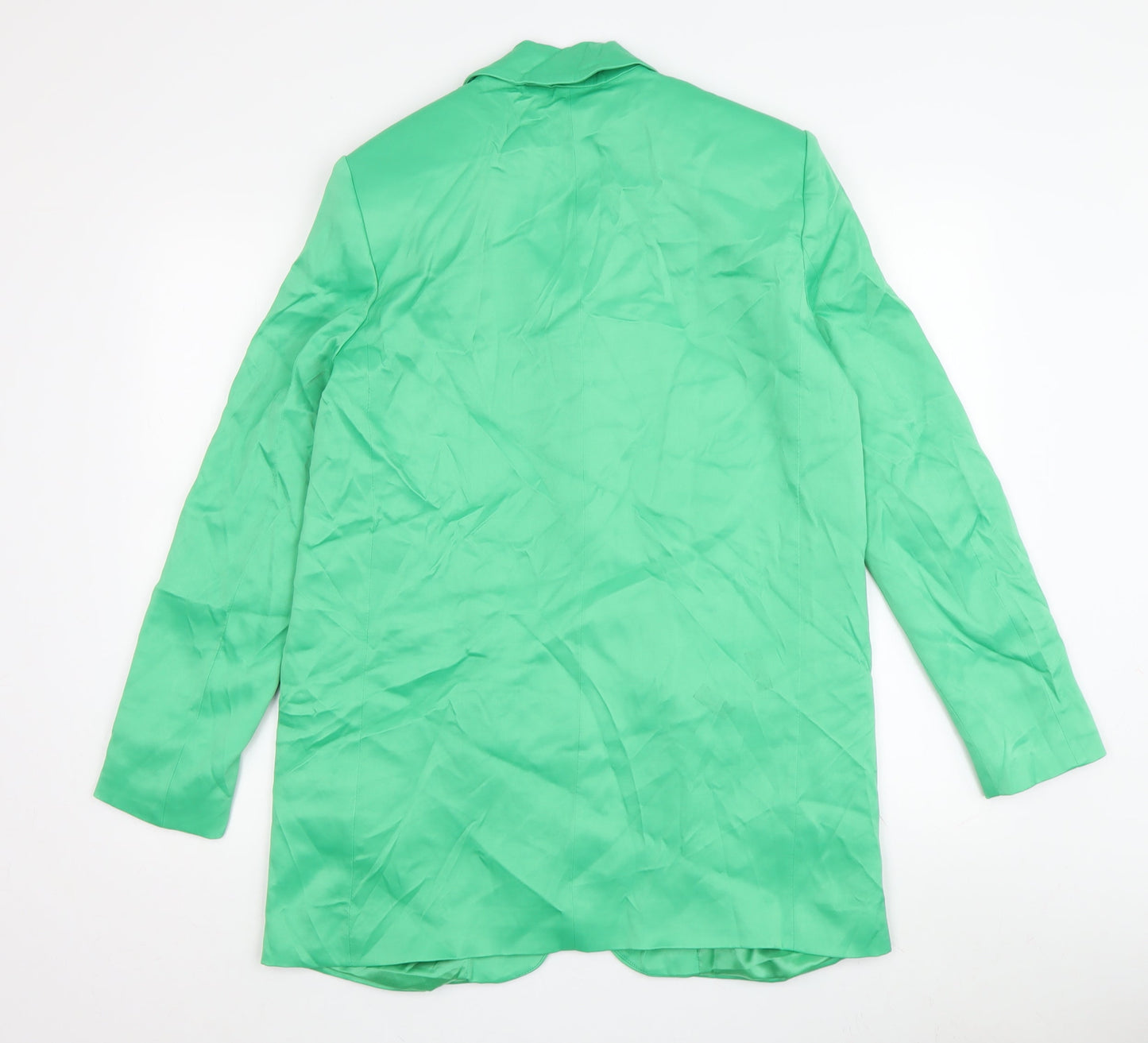 Womens UK Size S Zara Green Basic Jacket