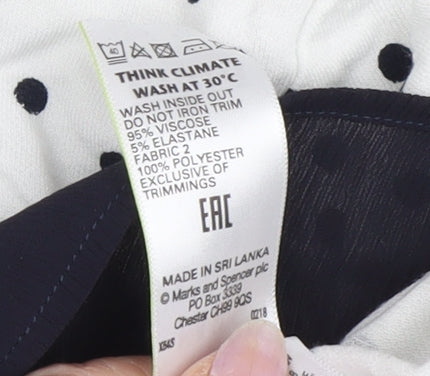 Womens UK Size 6 Marks and Spencer White  Blouse