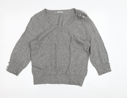 Womens UK Size 14 Per Una Grey Pullover Jumper