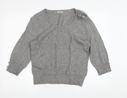 Womens UK Size 14 Per Una Grey Pullover Jumper
