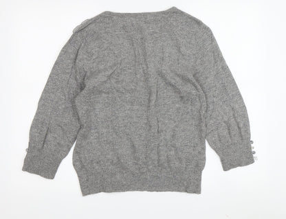 Womens UK Size 14 Per Una Grey Pullover Jumper