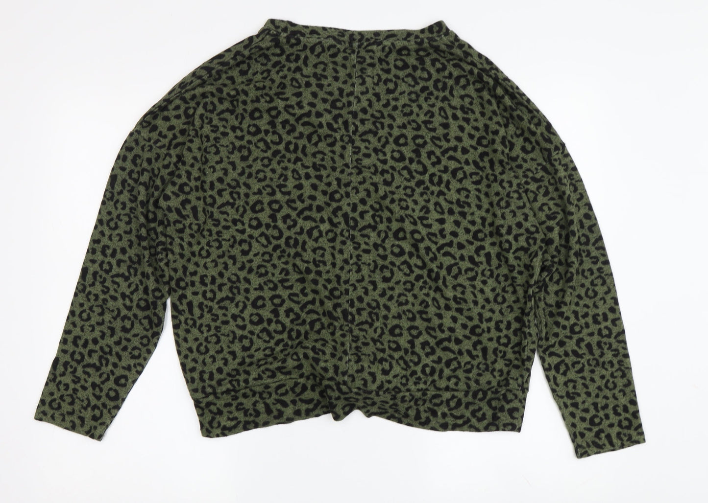 Stylish Green Animal Print Women's T-Shirt UK 14