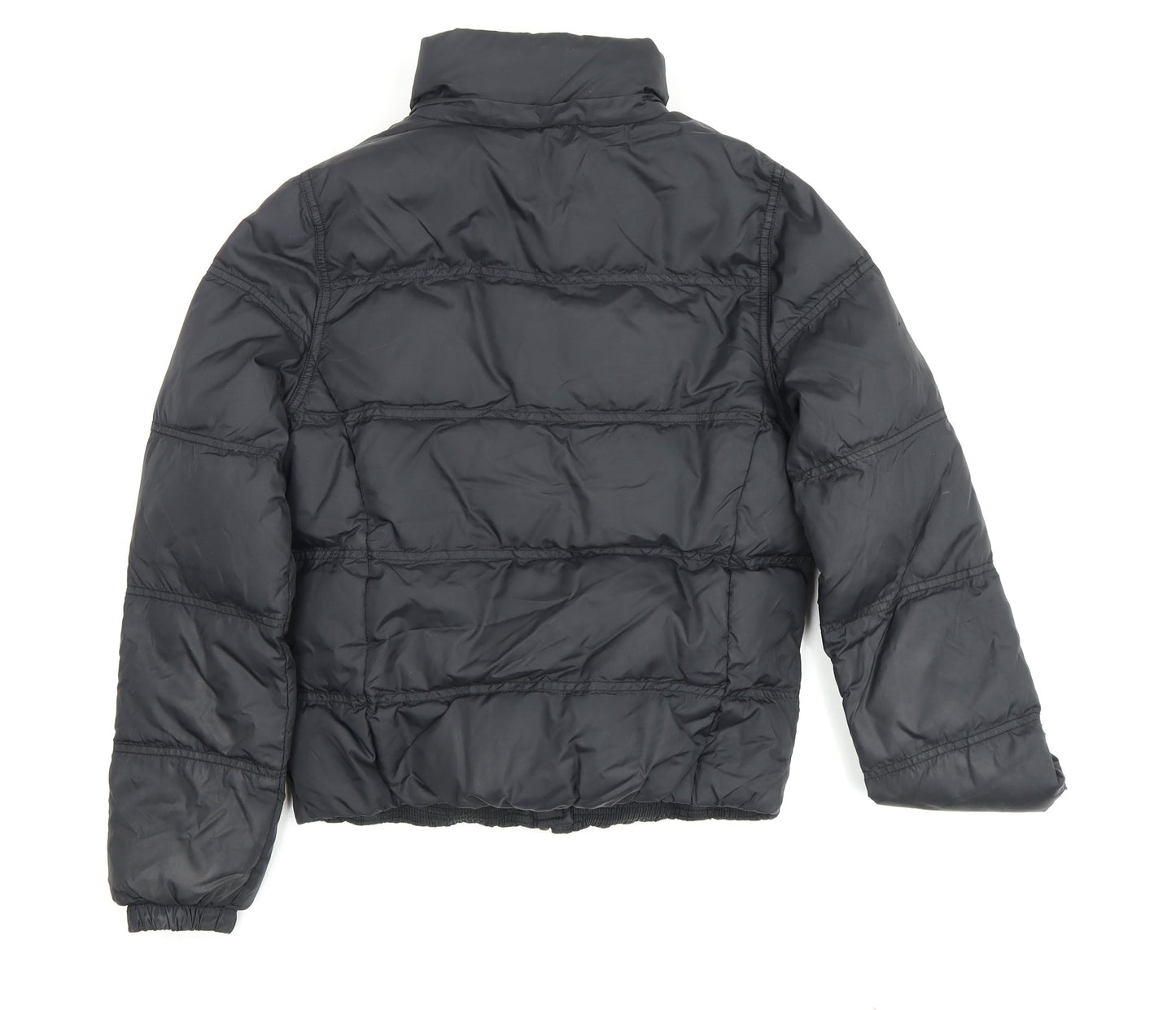 Jack Wills Boys Black Puffer Jacket Size 8 Winter Warm Coat