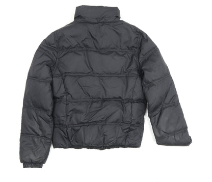 Jack Wills Boys Black Puffer Jacket Size 8 Winter Warm Coat