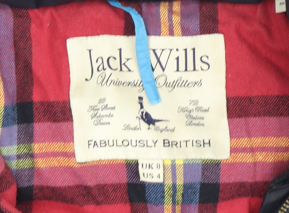 Jack Wills Boys Black Puffer Jacket Size 8 Winter Warm Coat