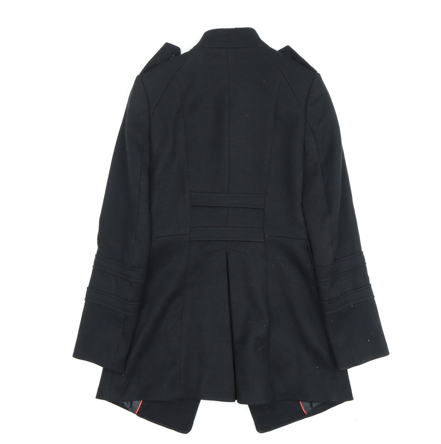 Womens UK Size XS Zara Black Military Jacket