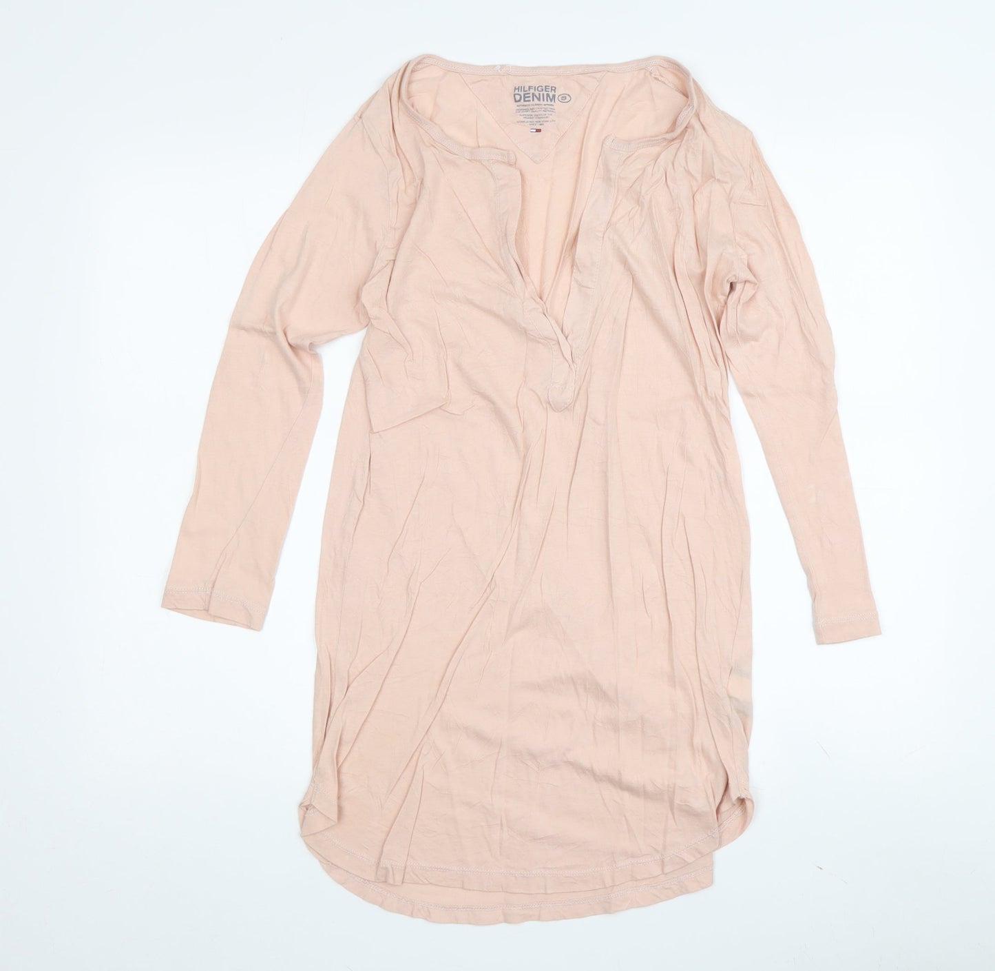 Womens UK Size S Hilfiger Denim Pink Basic T-Shirt